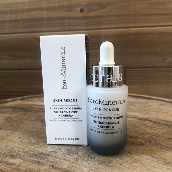 bareMinerals Skin Rescue Pure Smooth Serum with 5% Niacinamide & Chebula 1fl oz - Picture 1 of 5